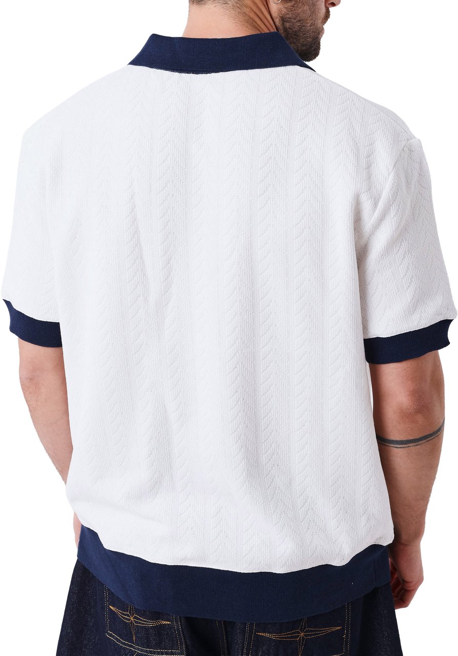 Project X Paris Loose Polo Wit Donkerblauw Blauw