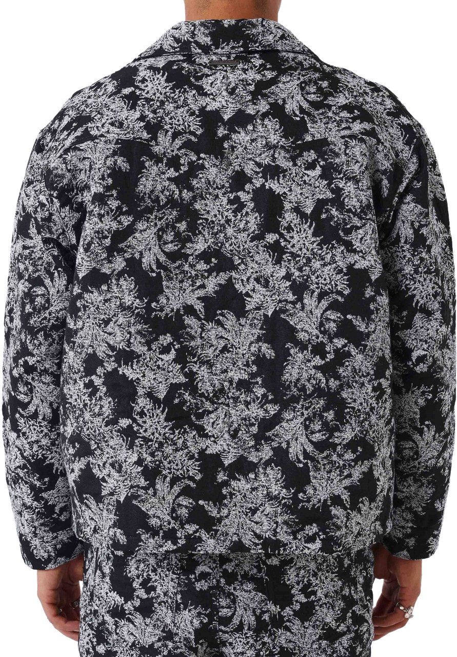 Project x Paris Project X Paris Jacket Plant Pattern Zwart Wit Blauw