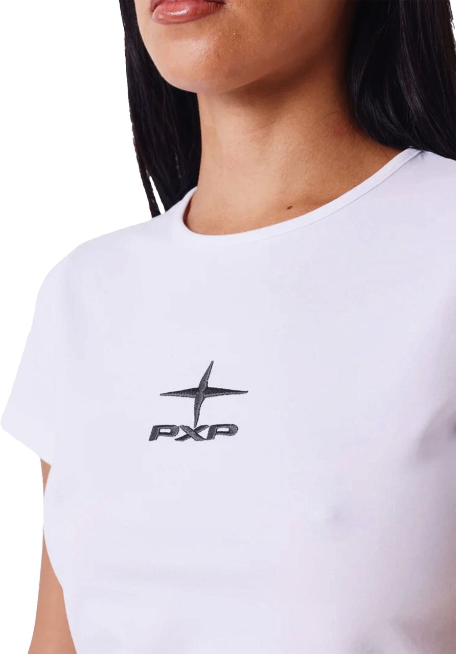 Project x Paris Project X Paris Dames Logo T-Shirt Wit Blauw