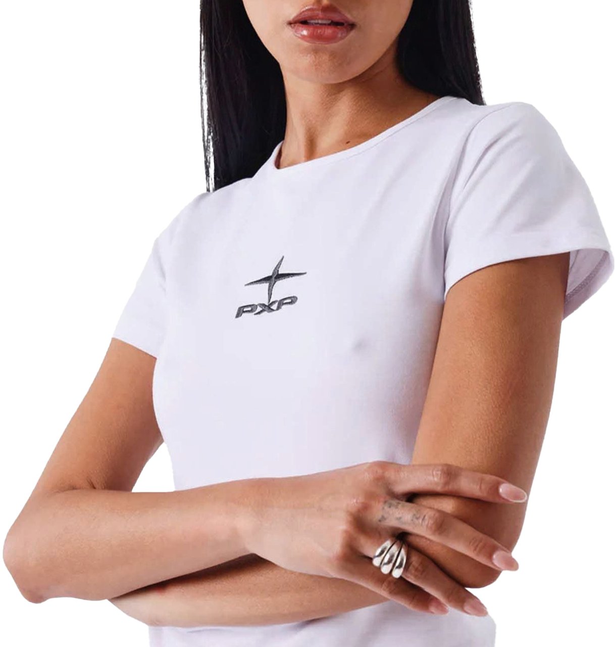 Project x Paris Project X Paris Dames Logo T-Shirt Wit Blauw