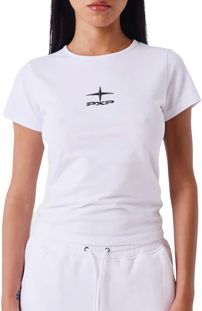 Project x Paris Project X Paris Dames Logo T-Shirt Wit Blauw