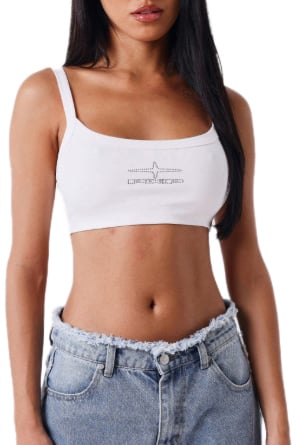 Project x Paris Project X Paris Dames Logo Top Wit Blauw