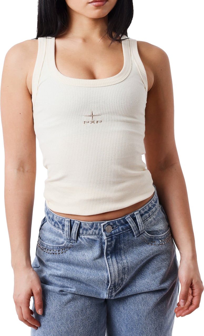 Project X Paris Dames Tank-Top Beige Beige