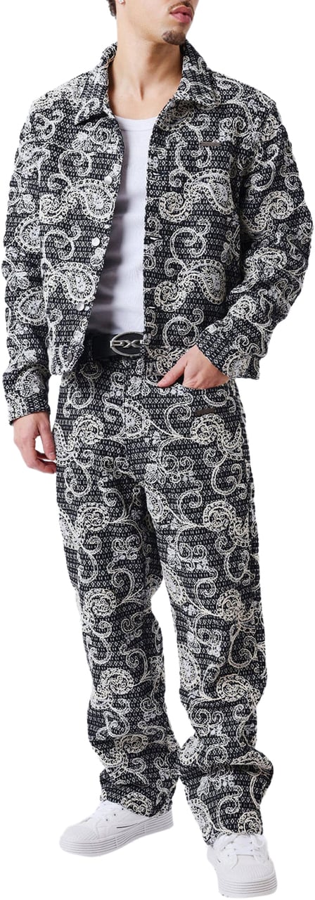 Project x Paris Project X Paris Bandana All-Over Denim Broek blauw Blauw