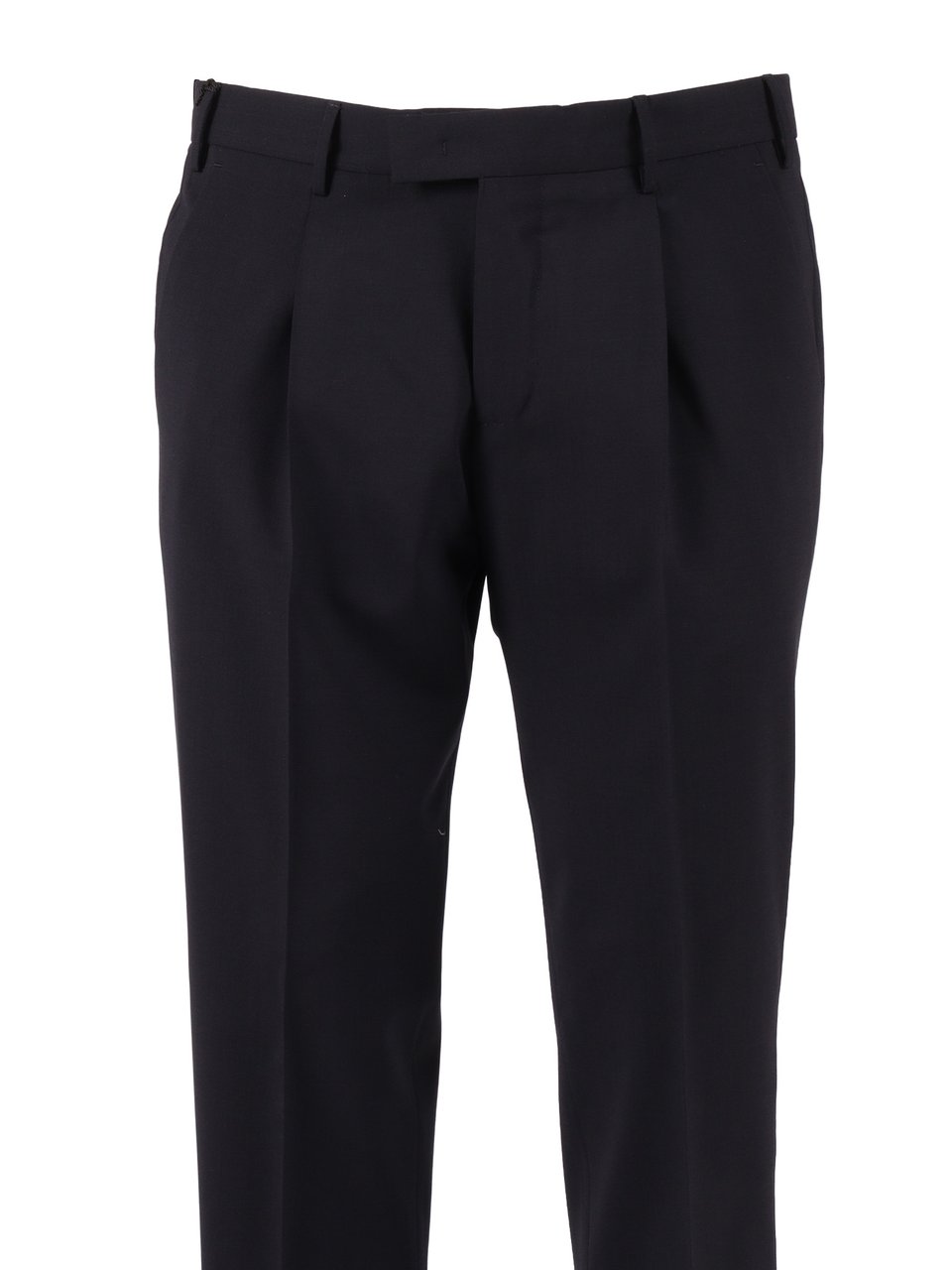 PT01/PT05 Master Single Pleat Straight-Leg Pants Zwart