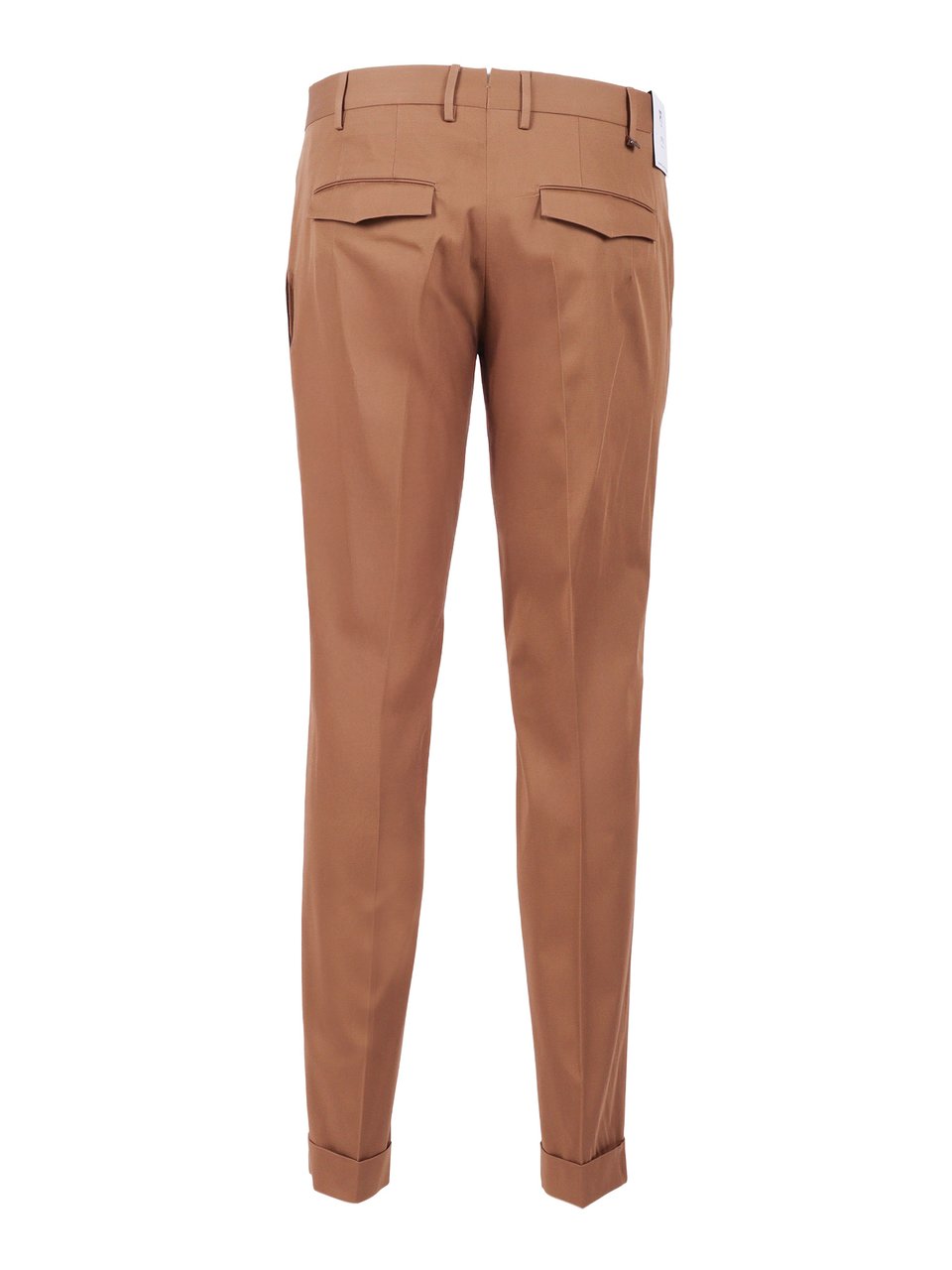 PT01/PT05 Brown Master Cotton Silk Straight-Leg Pants Bruin