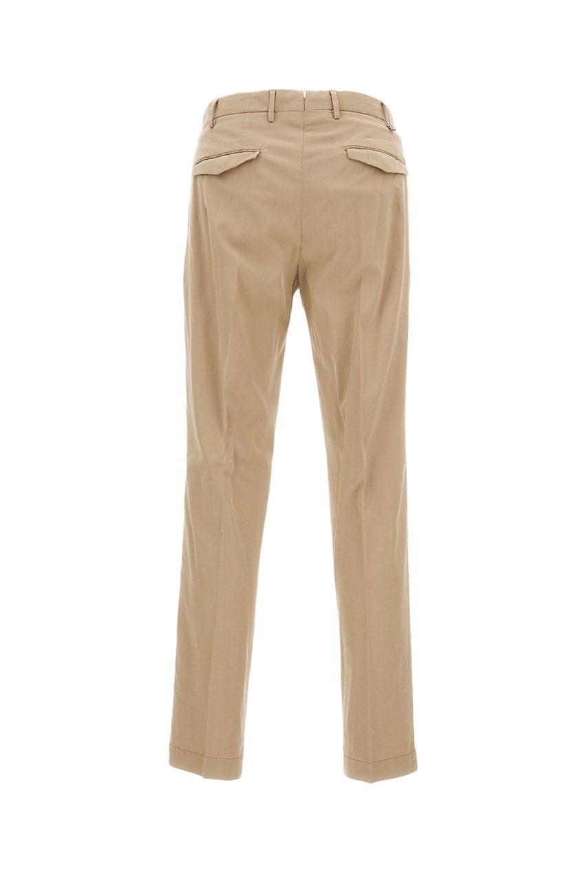PT01/PT05 Soft Beige Slim-Fit Trousers with Tailored Design Neutraal
