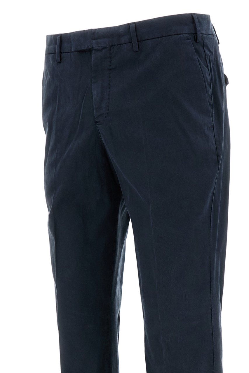 PT01/PT05 Tailored Slim-Fit Trousers in Soft Stretch Cotton Blend Blauw