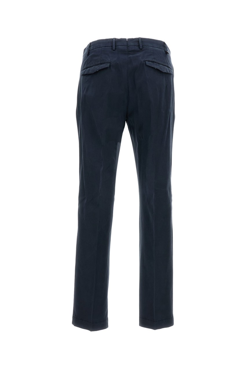 PT01/PT05 Tailored Slim-Fit Trousers in Soft Stretch Cotton Blend Blauw
