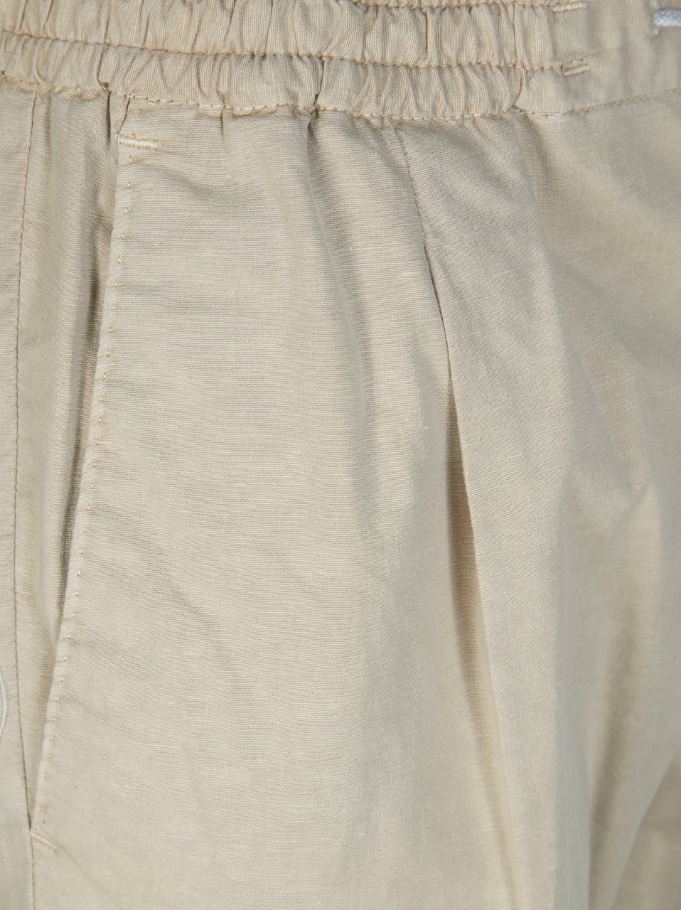 PT01/PT05 Pleated Rear Zip Cotton-Blend Pants Grijs