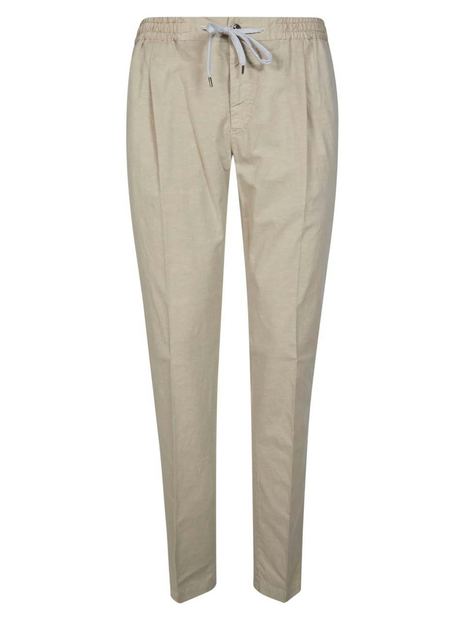 PT01/PT05 Pleated Rear Zip Cotton-Blend Pants Grijs