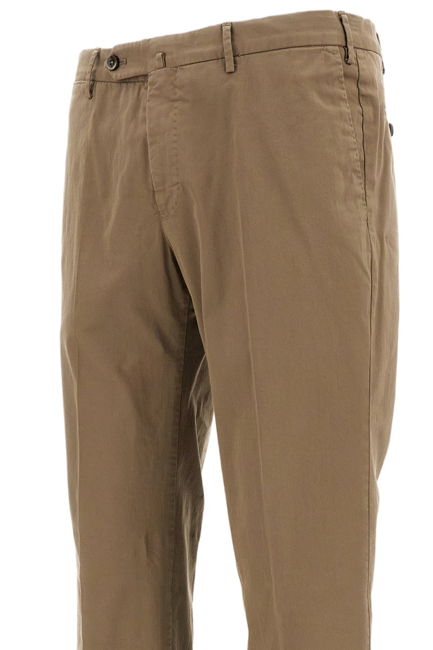 PT01/PT05 Slim-Fit Stretch Gabardine Trousers with Tailored Design Bruin