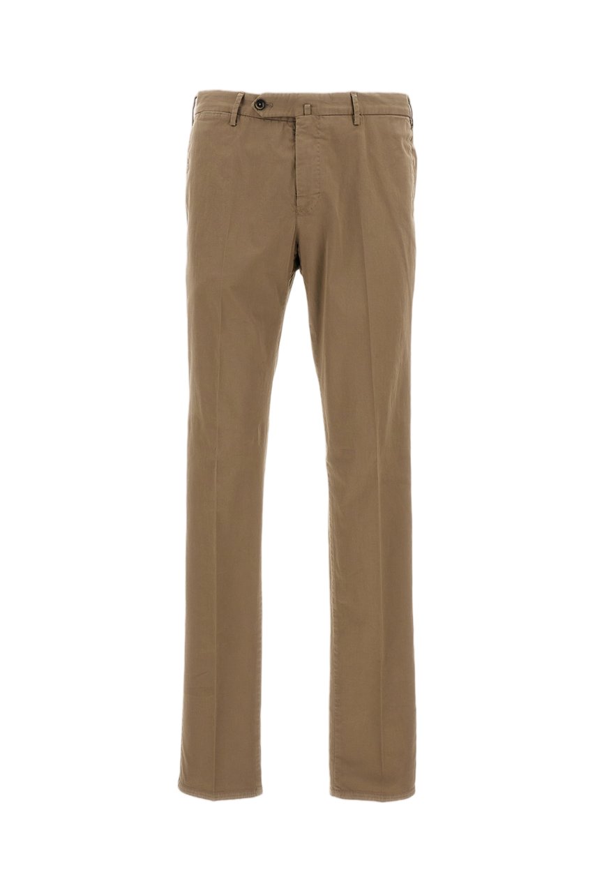 PT01/PT05 Slim-Fit Stretch Gabardine Trousers with Tailored Design Bruin