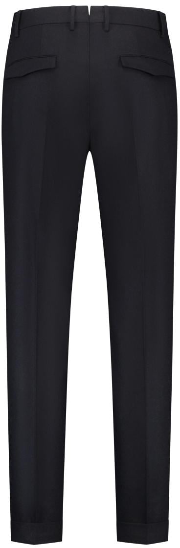 PT Torino Master, Pleat, Diagonal Pockets, Flap Back Pockets, Turn-up Blauw