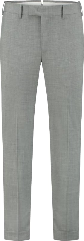 PT Torino Pantalone  - Master,  Pleat, Diagonal Pockets, Flap Back Pockets, Turn-up Grijs