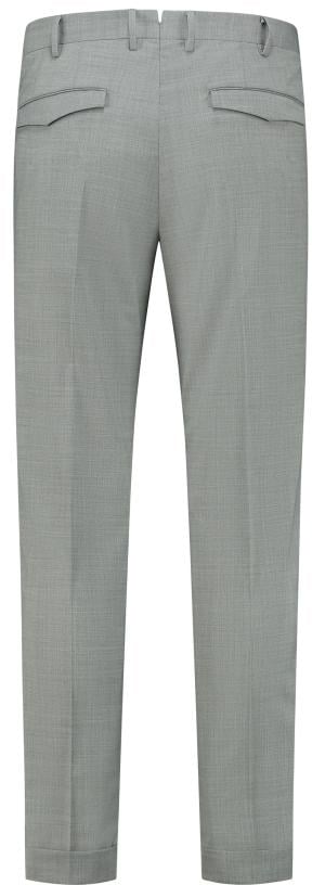 PT Torino Pantalone  - Master,  Pleat, Diagonal Pockets, Flap Back Pockets, Turn-up Grijs
