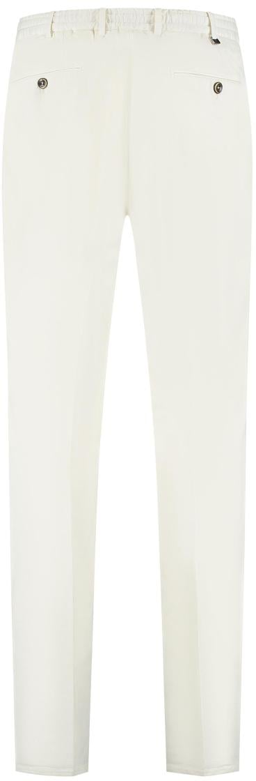 PT Torino Pantalone - Slim, Flat Front, Diagonal Pockets, Elastic Waistband, With Drawstring, Unfinished B. Wit