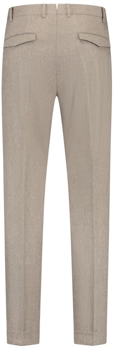 PT Torino Pantalone - Master, Pleat, Diagonal Pockets, Flap Back Pockets, Turn-up Beige