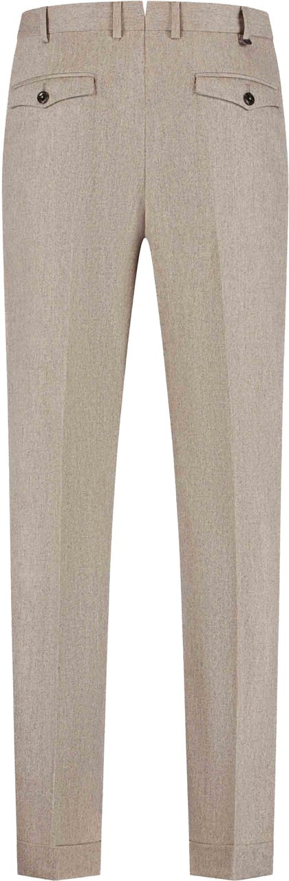 PT Torino Pantalone - Rebel Pleat, Diagonal Pockets, Flap Back Pockets, Turn-up Beige
