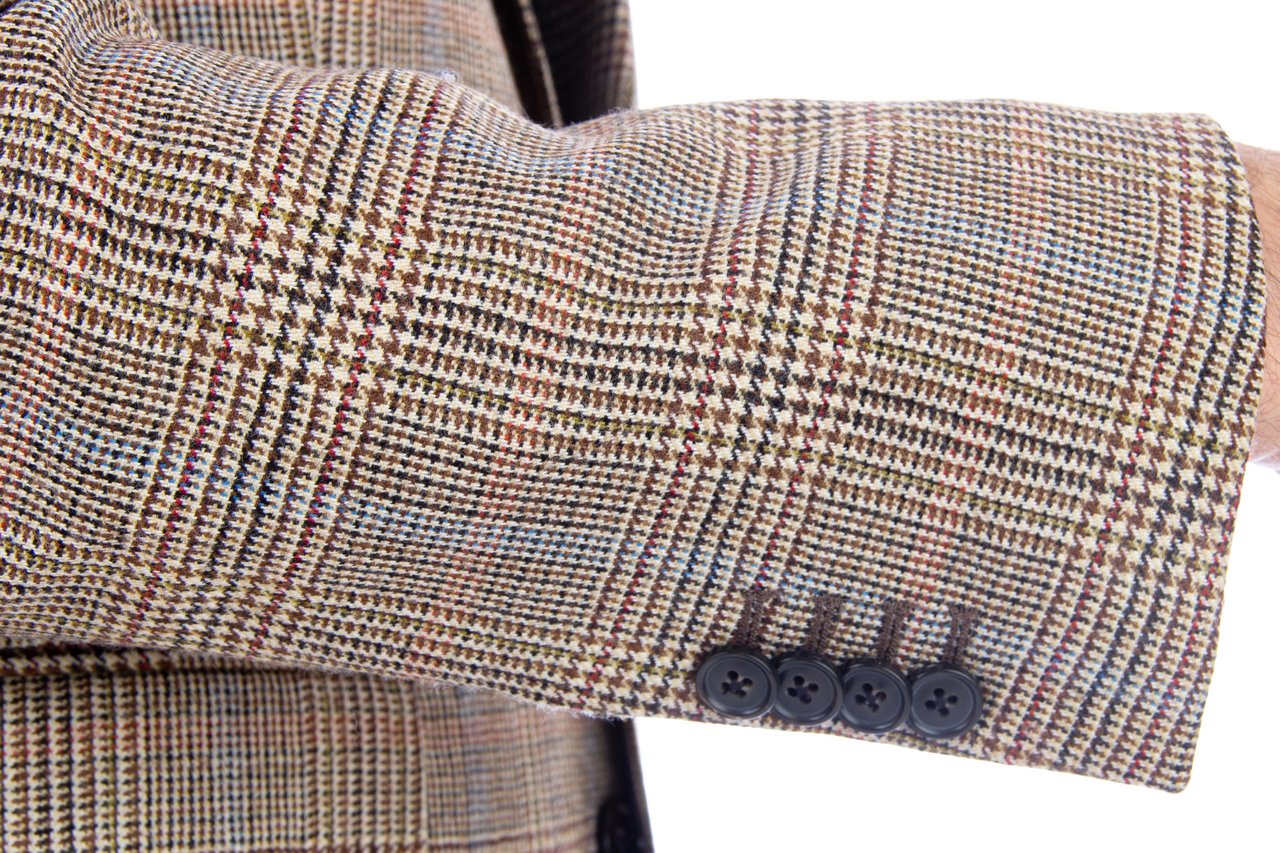 PT Torino Prince of Wales Wool Jacket Grijs