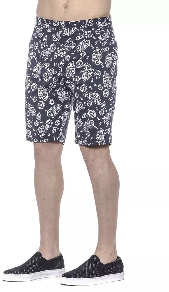 PT Torino Blue Cotton Men's Bermuda Shorts Blauw