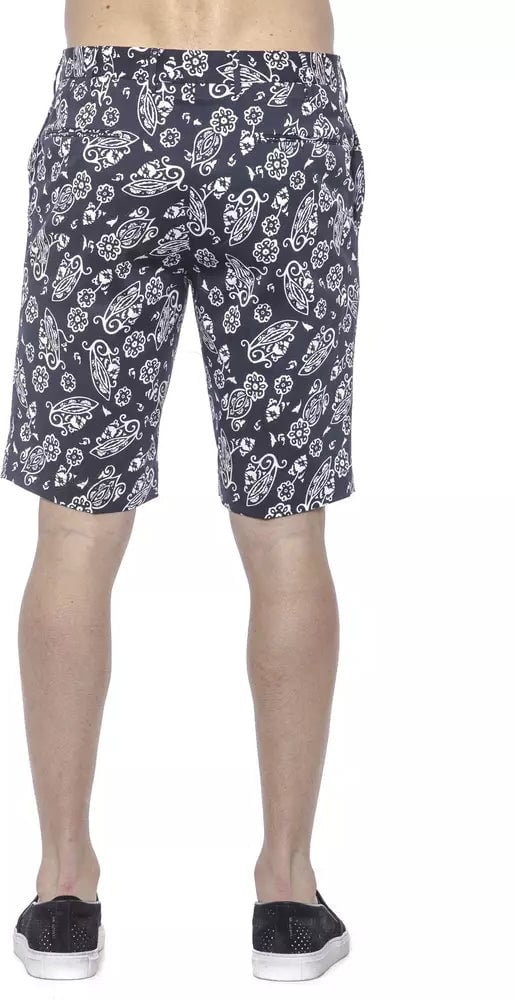 PT Torino Blue Cotton Men's Bermuda Shorts Blauw