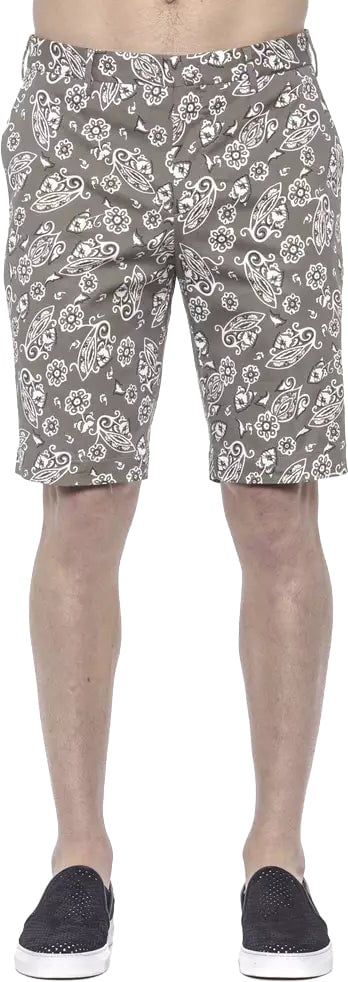 PT Torino Green Cotton Men Bermuda Short Groen