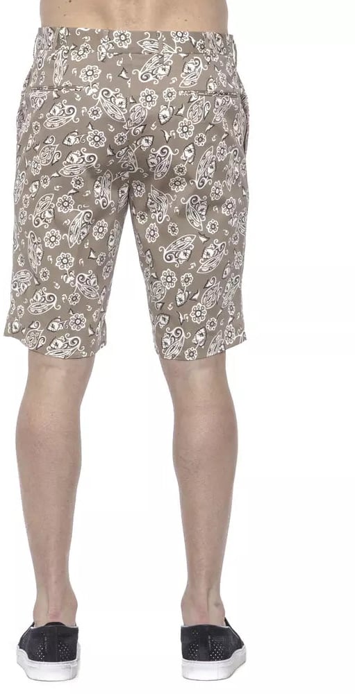 PT Torino Beige Cotton Men Bermuda Shorts Beige