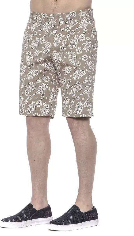 PT Torino Beige Cotton Men Bermuda Shorts Beige