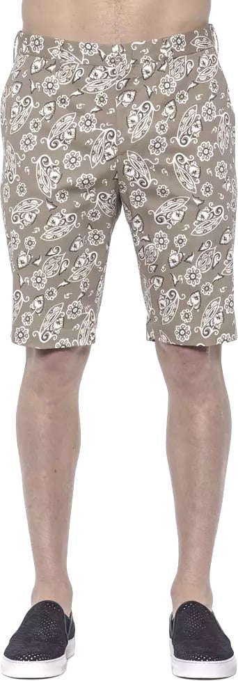 PT Torino Beige Cotton Men Bermuda Shorts Beige