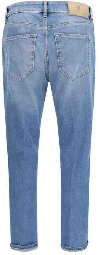 PT Torino Blue Cotton Slim Fit Jeans Blauw