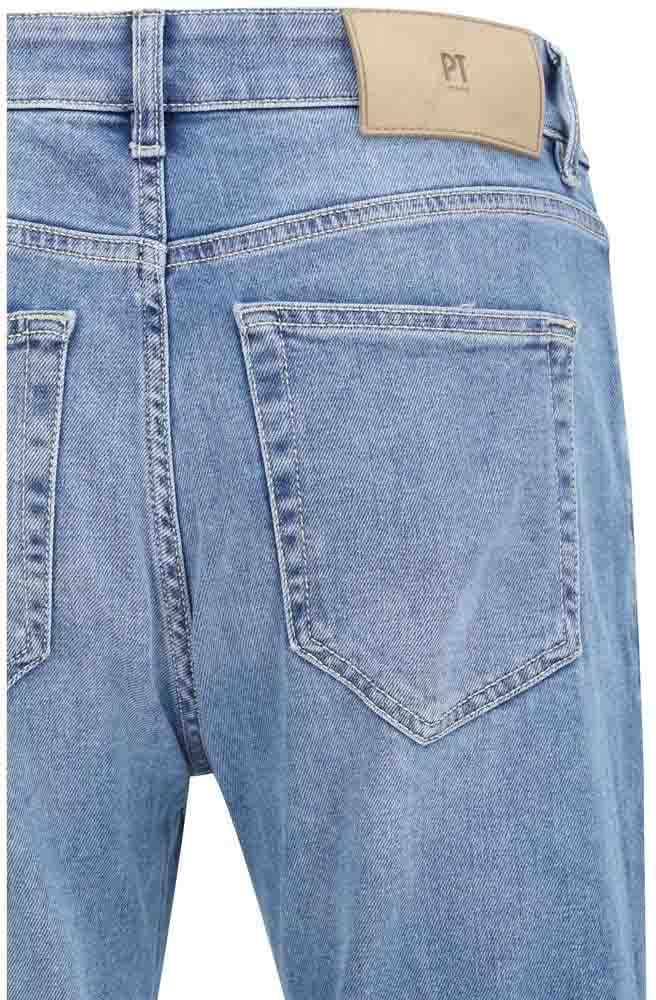 PT Torino Blue Cotton Slim Fit Jeans Blauw