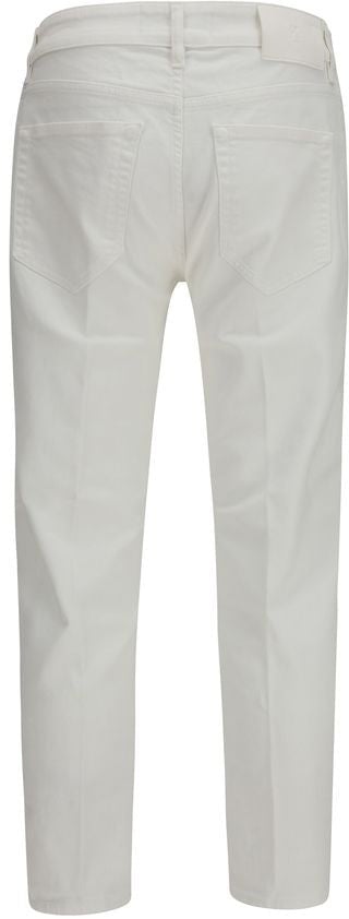 PT Torino PT Torino White Cotton Tapered Jeans Wit