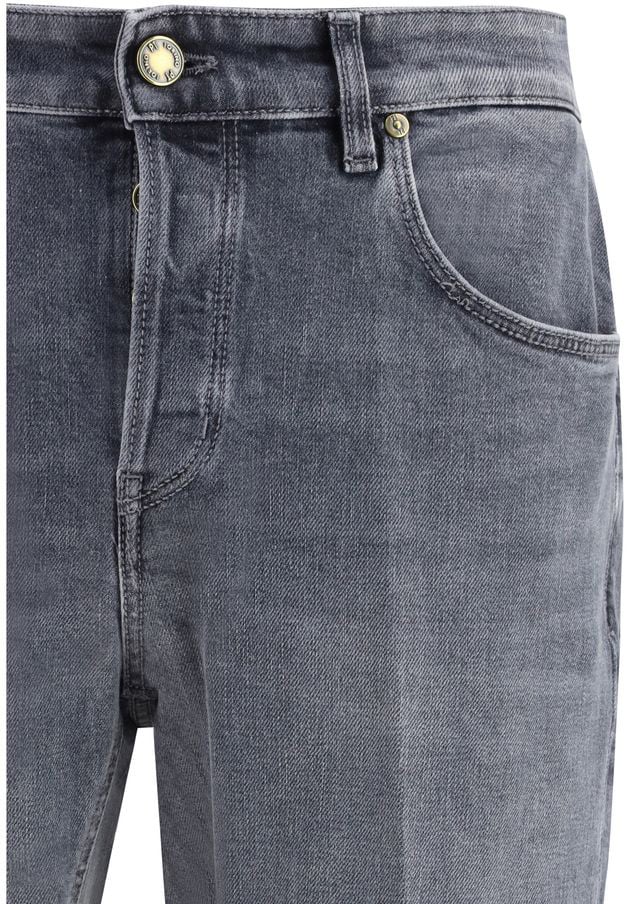PT Torino Gray Cotton Jeans Denim Grijs