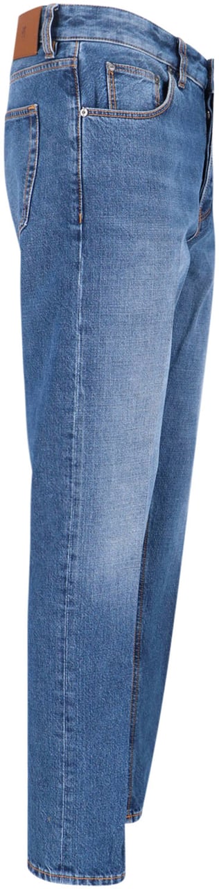 PT Torino Straight-Leg Denim Jeans With Classic Five-Pocket Blauw
