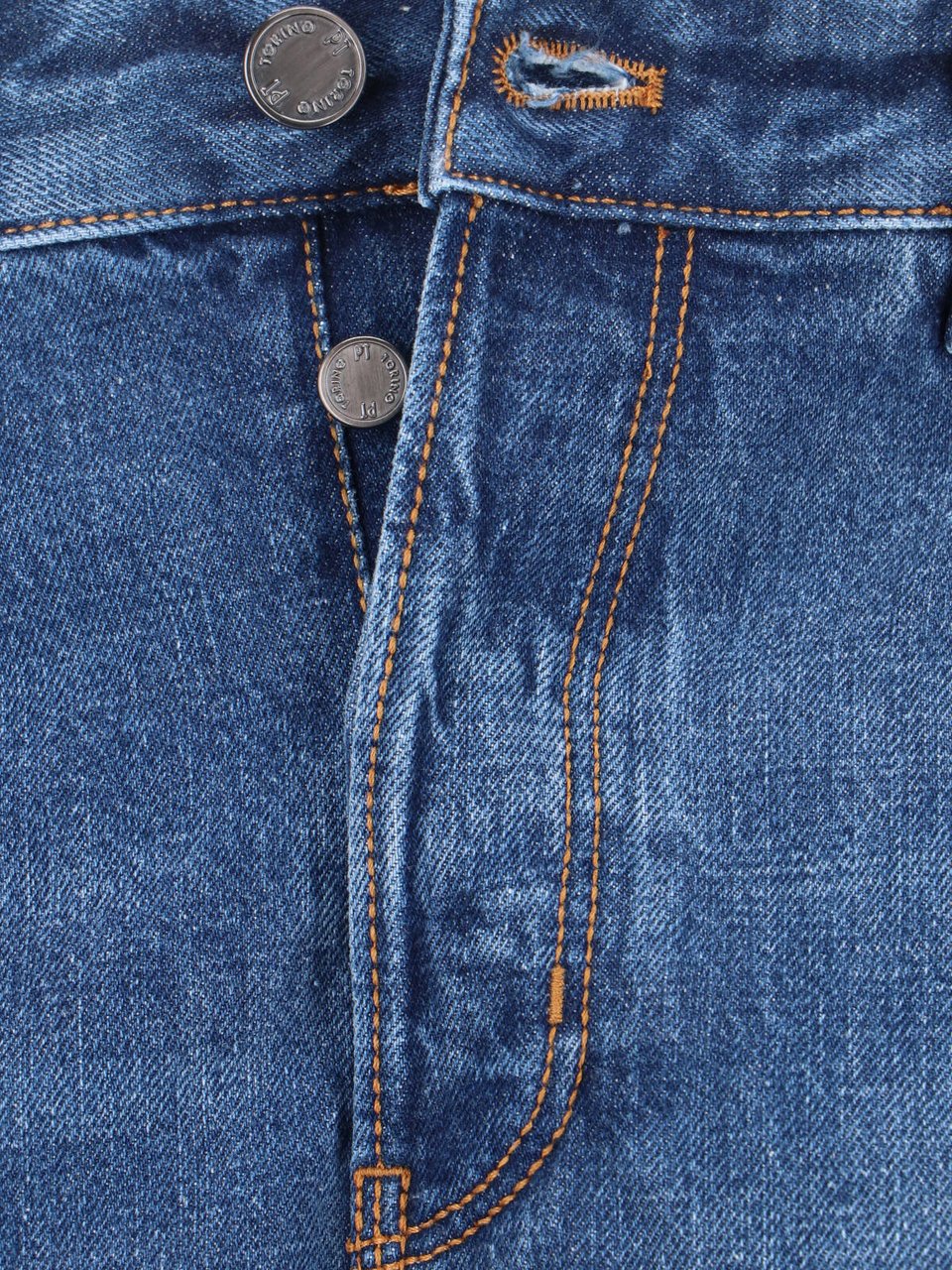 PT Torino Straight-Leg Denim Jeans With Classic Five-Pocket Blauw