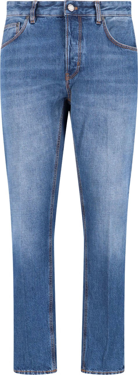 PT Torino Straight-Leg Denim Jeans With Classic Five-Pocket Blauw