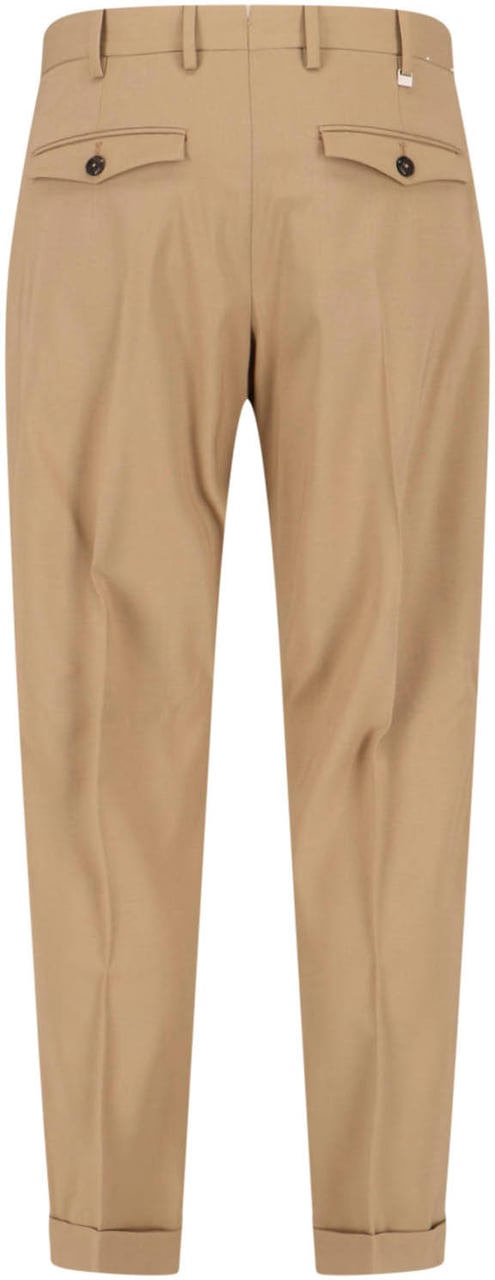 PT Torino Tailored Wool Trousers – Light Brown Bruin