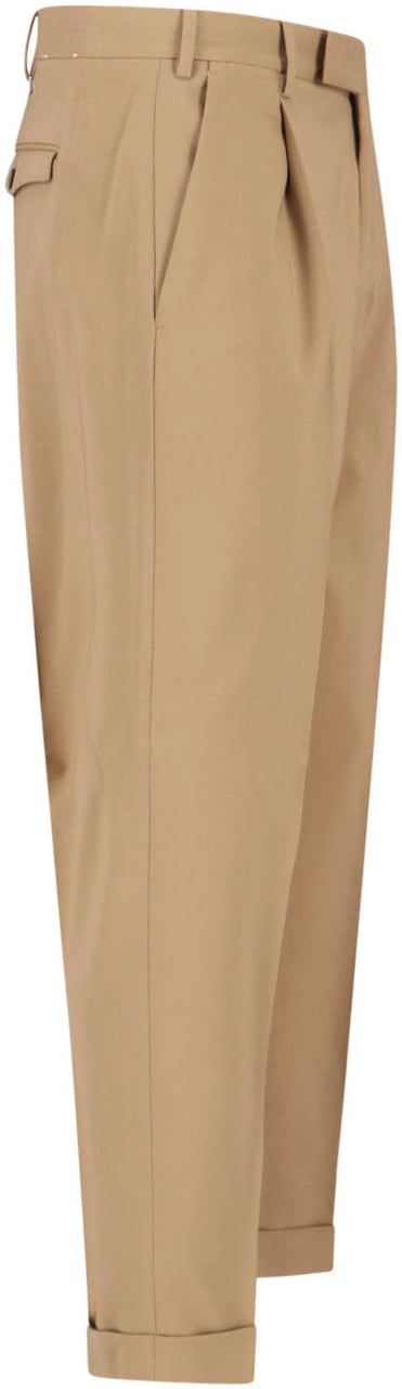 PT Torino Tailored Wool Trousers – Light Brown Bruin