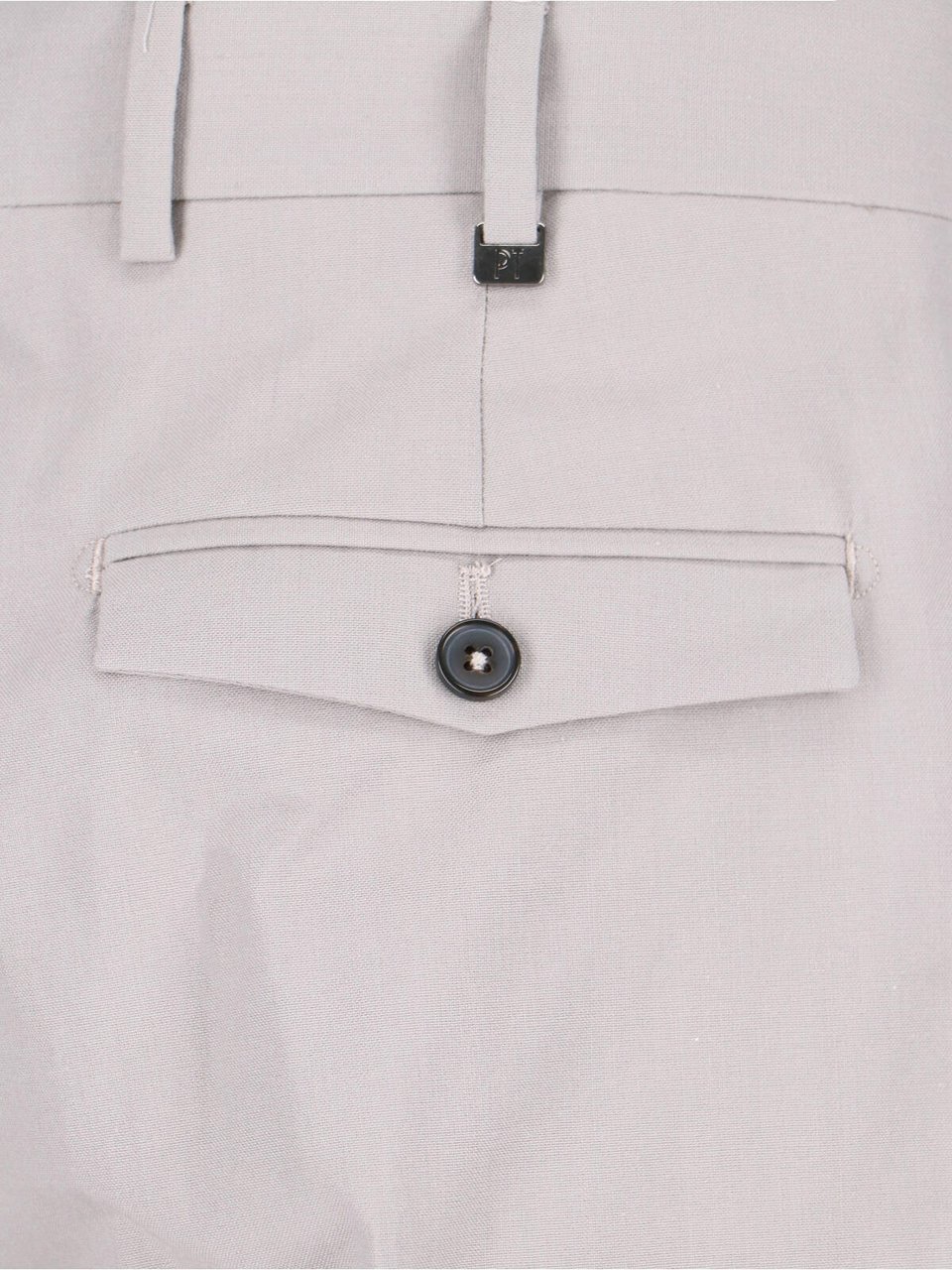 PT Torino Grey Tailored Pleated Virgin Wool Trousers Grijs