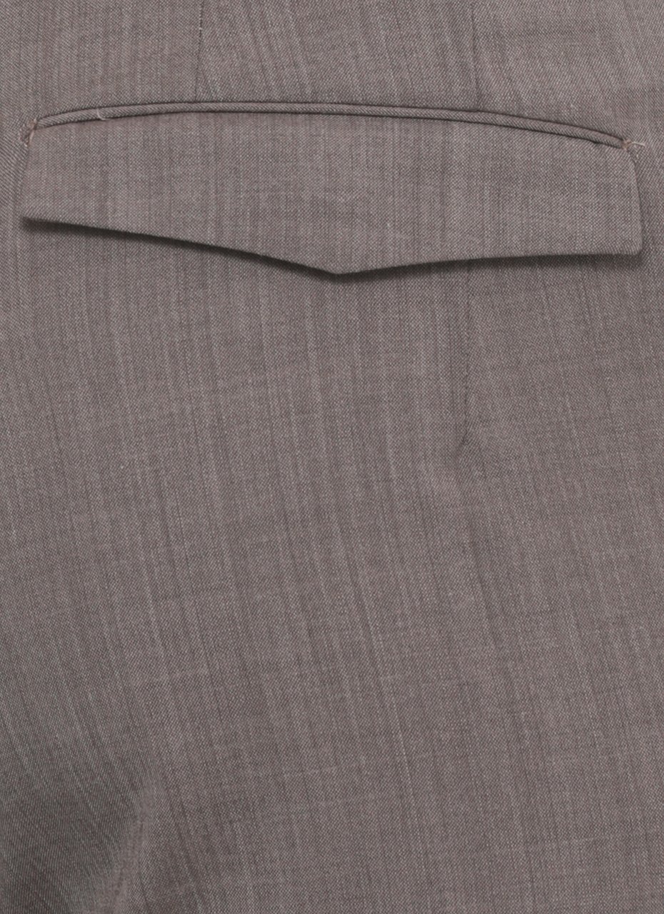 PT Torino Brown Flap Pockets Wool Formal Pants Grijs