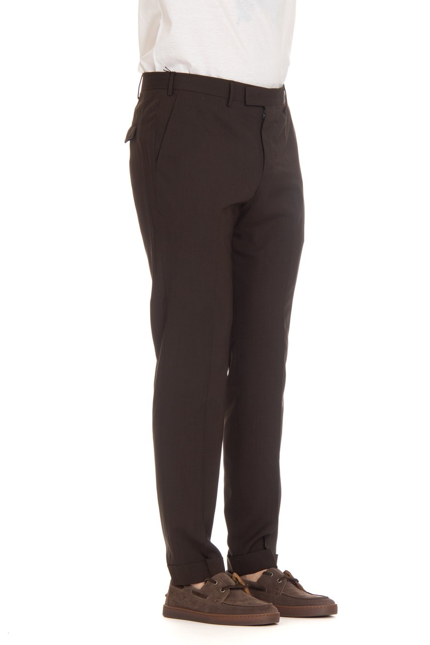 PT Torino Virgin Wool Master Fit Trousers Zwart