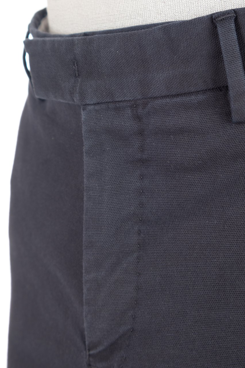 PT Torino Micro-Structure Cotton-Lyocell Master Fit Trousers Zwart
