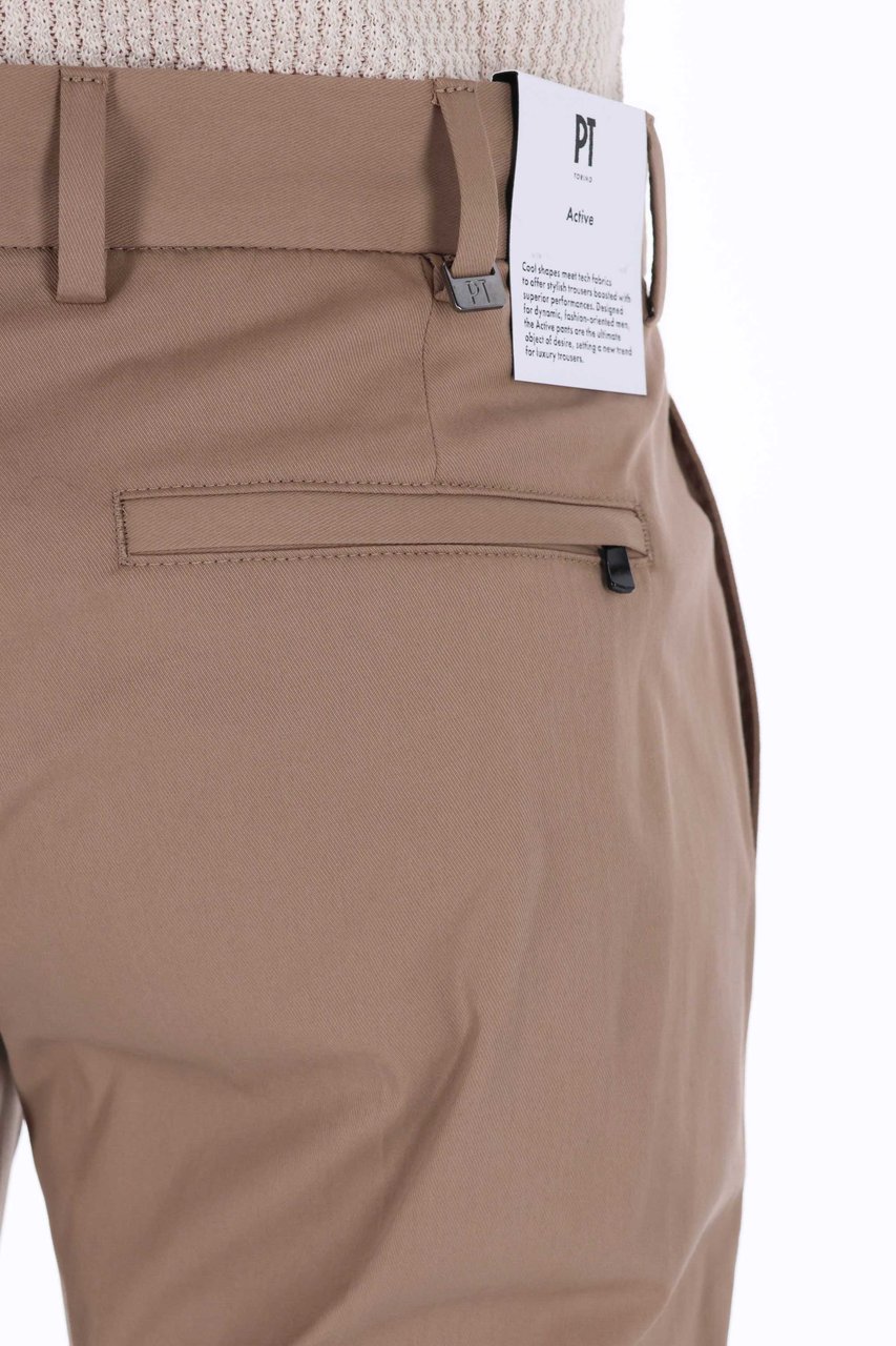 PT Torino Epsilon Fit Stretch Jersey Trousers Bruin