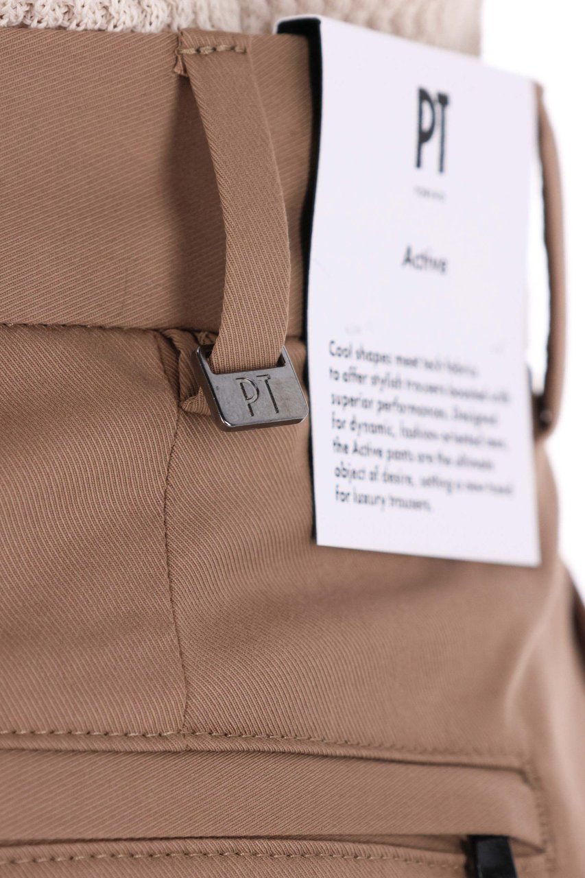 PT Torino Epsilon Fit Stretch Jersey Trousers Bruin