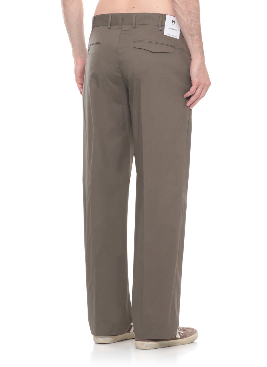 PT Torino Army Green Hook Fastening Pants Bruin
