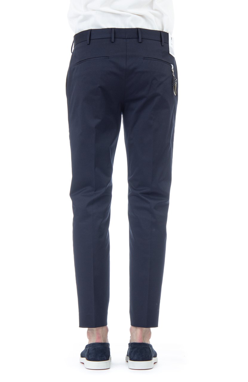 PT Torino Comfort Fit Ten Cotton Trousers Zwart