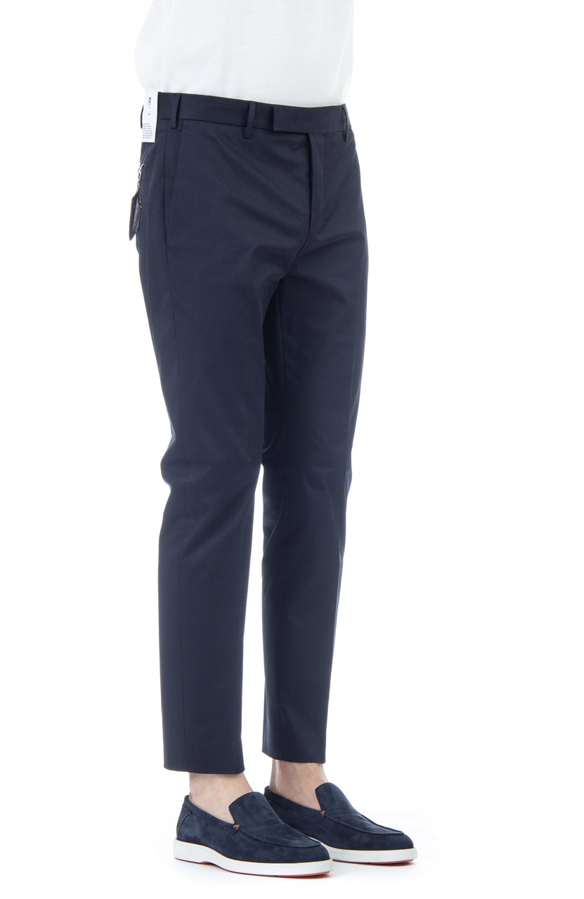 PT Torino Comfort Fit Ten Cotton Trousers Zwart