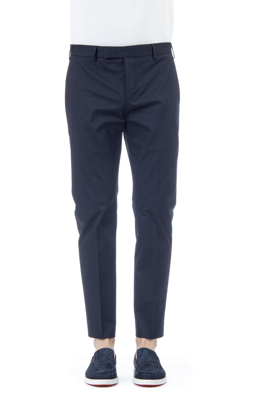 PT Torino Comfort Fit Ten Cotton Trousers Zwart