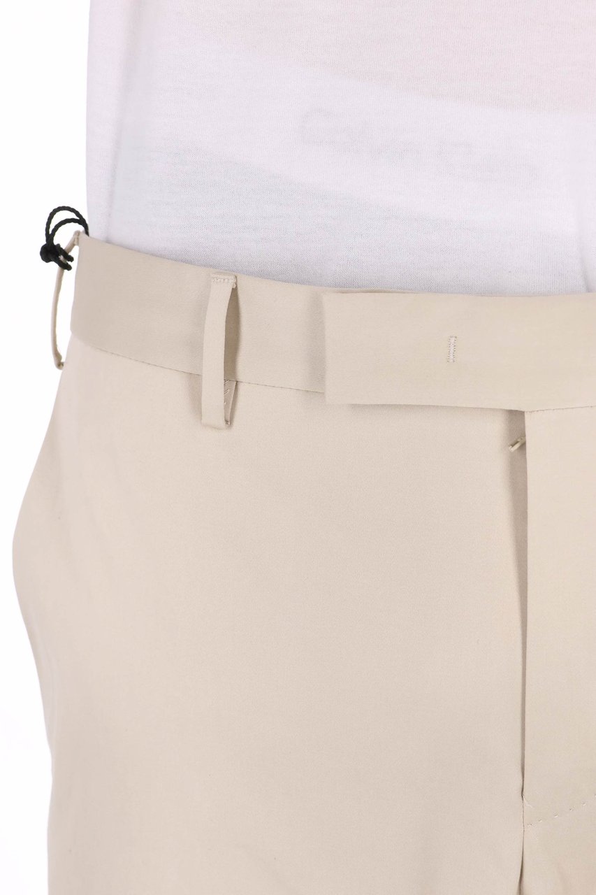PT Torino Dieci Model Cotton Twill Trousers Neutraal